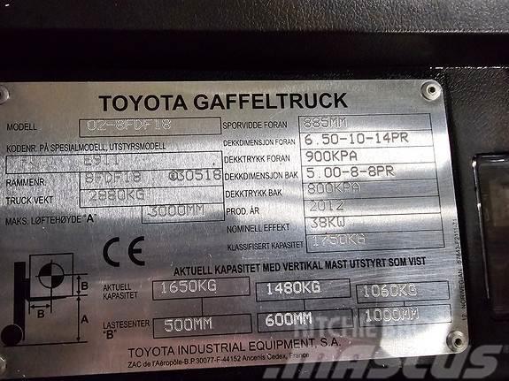 Toyota Tornero 02-8FDF18 Dizelski viljuškari