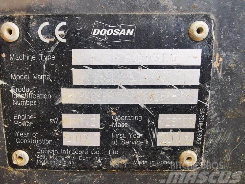 Doosan DX 255 NLC 5 Bageri guseničari