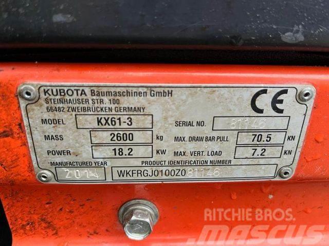 Kubota Minibagger KX 61 Minibagger 2245h, incl. Grabn+T Mini bageri < 7t