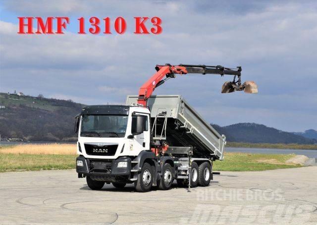 MAN TGS 35.480 * KIPPER 5,30m + HMF 1310-K3FUNK* 8x4 Kiperi kamioni