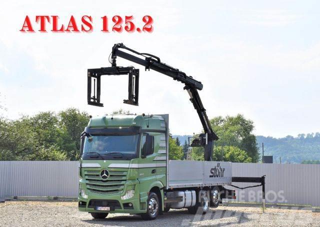Mercedes-Benz Actros 2545 Pritsche 6,60m + ATLAS 125.2 Kamioni sa kranom