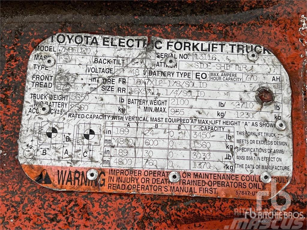 Toyota 7FBEU20 Električni viljuškari