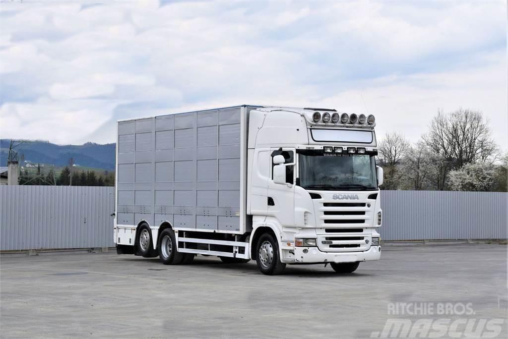 Scania R 500 TIERTRANSPORTWAGEN 7,10m / 4STOCK Kamioni za prevoz životinja