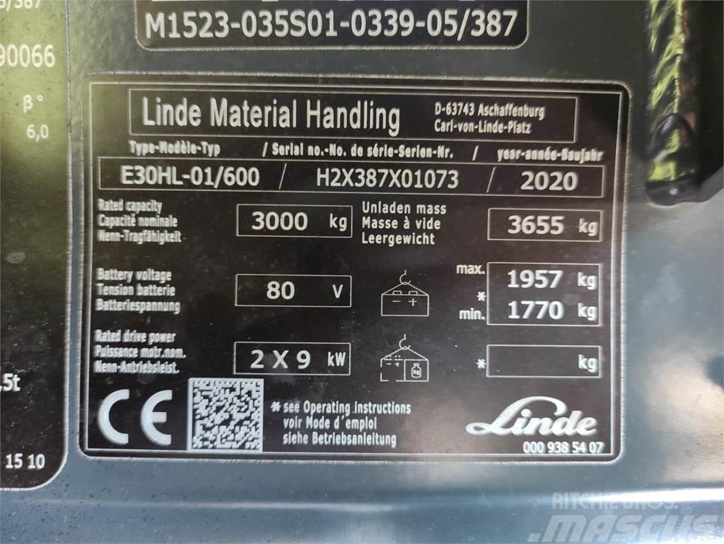 Linde E30HL-01/600-387 Električni viljuškari