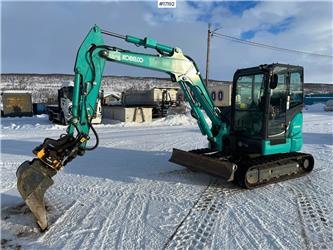 Kobelco SK55 SRX-5 crawler excavator w/ rototilt and only 