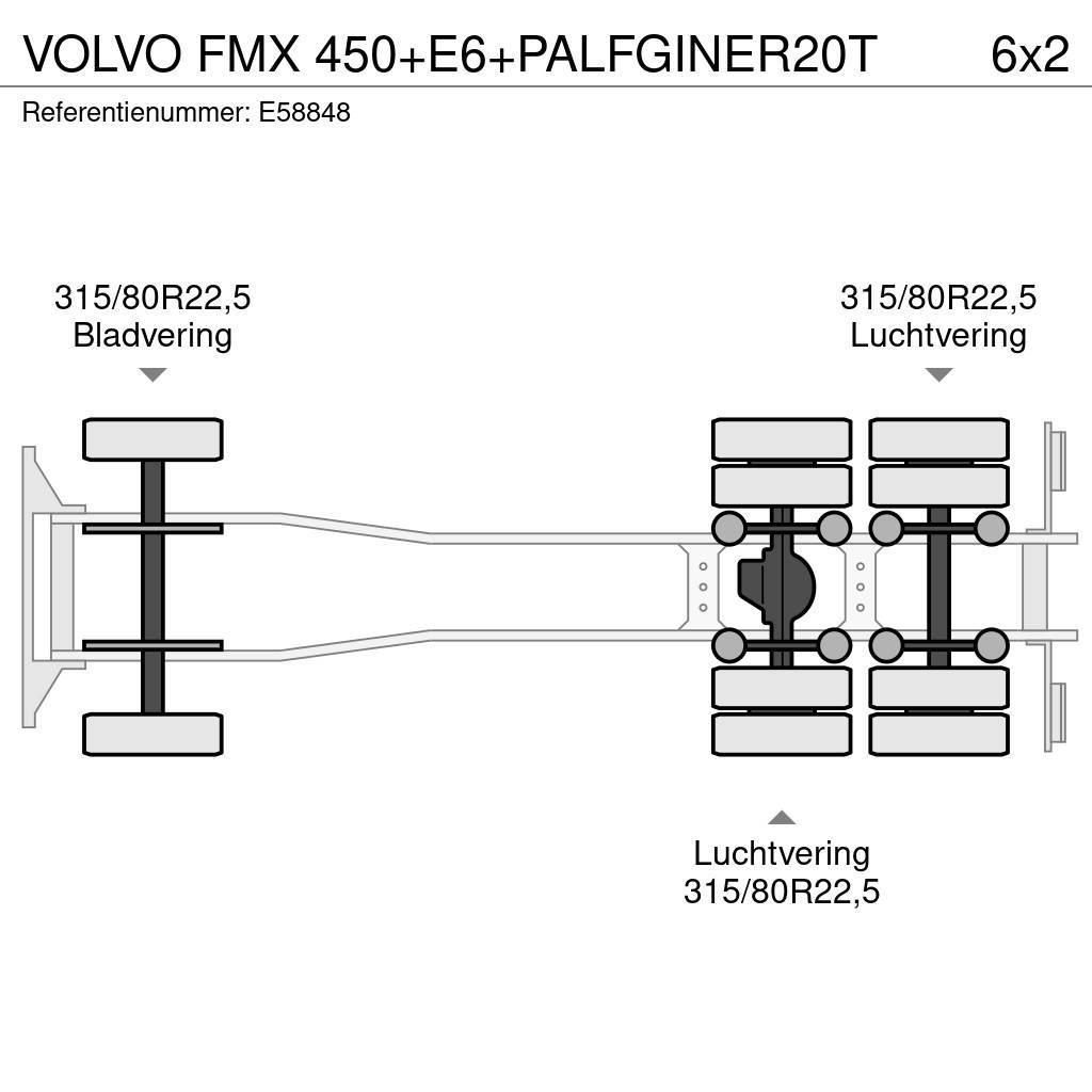 Volvo FMX 450+E6+PALFGINER20T Kontejnerski kamioni