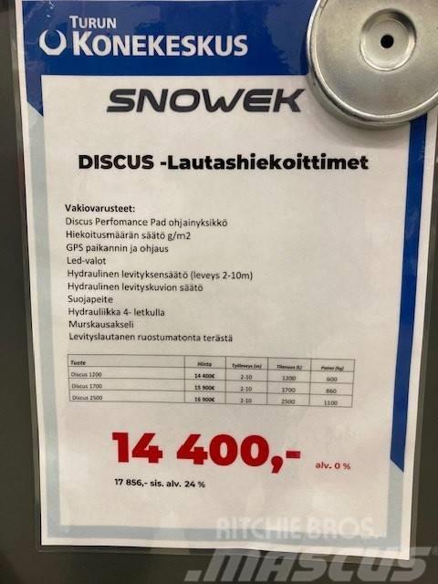 Snowek Discus 1200 Lautashiekoitin 2-10m Posipači soli i peska