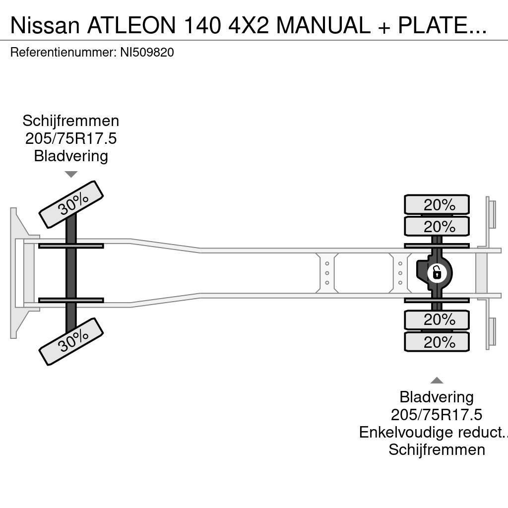 Nissan ATLEON 140 4X2 MANUAL + PLATEAU + WINCH MET REMOTE Šleperi za vozila