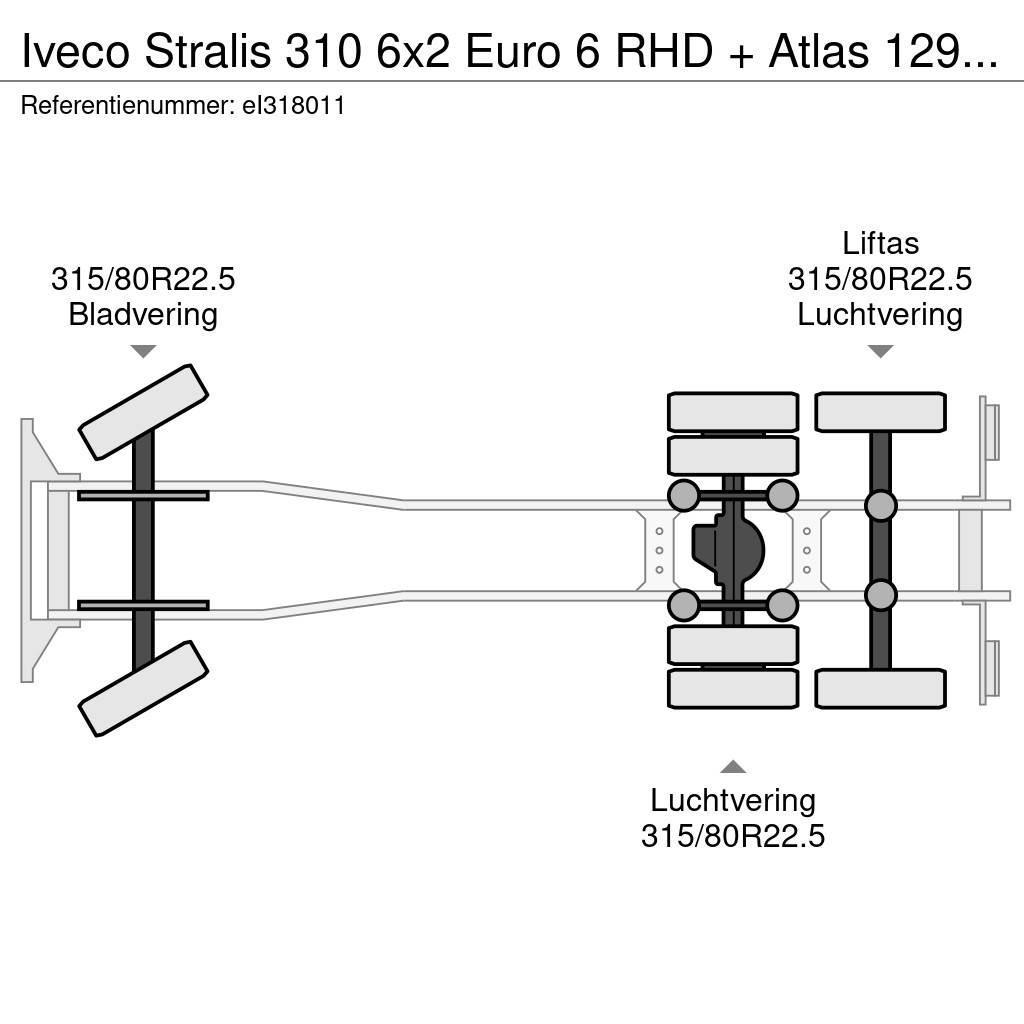 Iveco Stralis 310 6x2 Euro 6 RHD + Atlas 129.3 crane Kamioni sa otvorenim sandukom