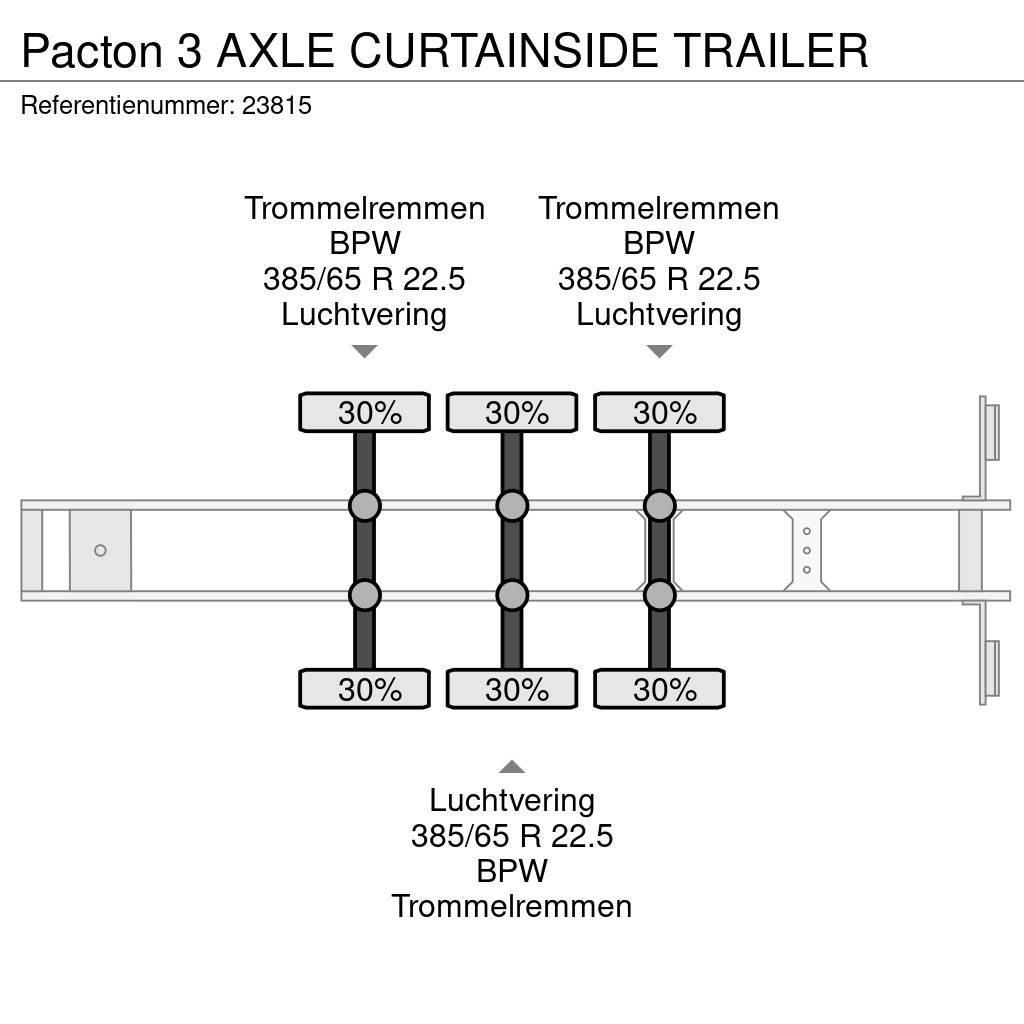 Pacton 3 AXLE CURTAINSIDE TRAILER Poluprikolice sa ciradom