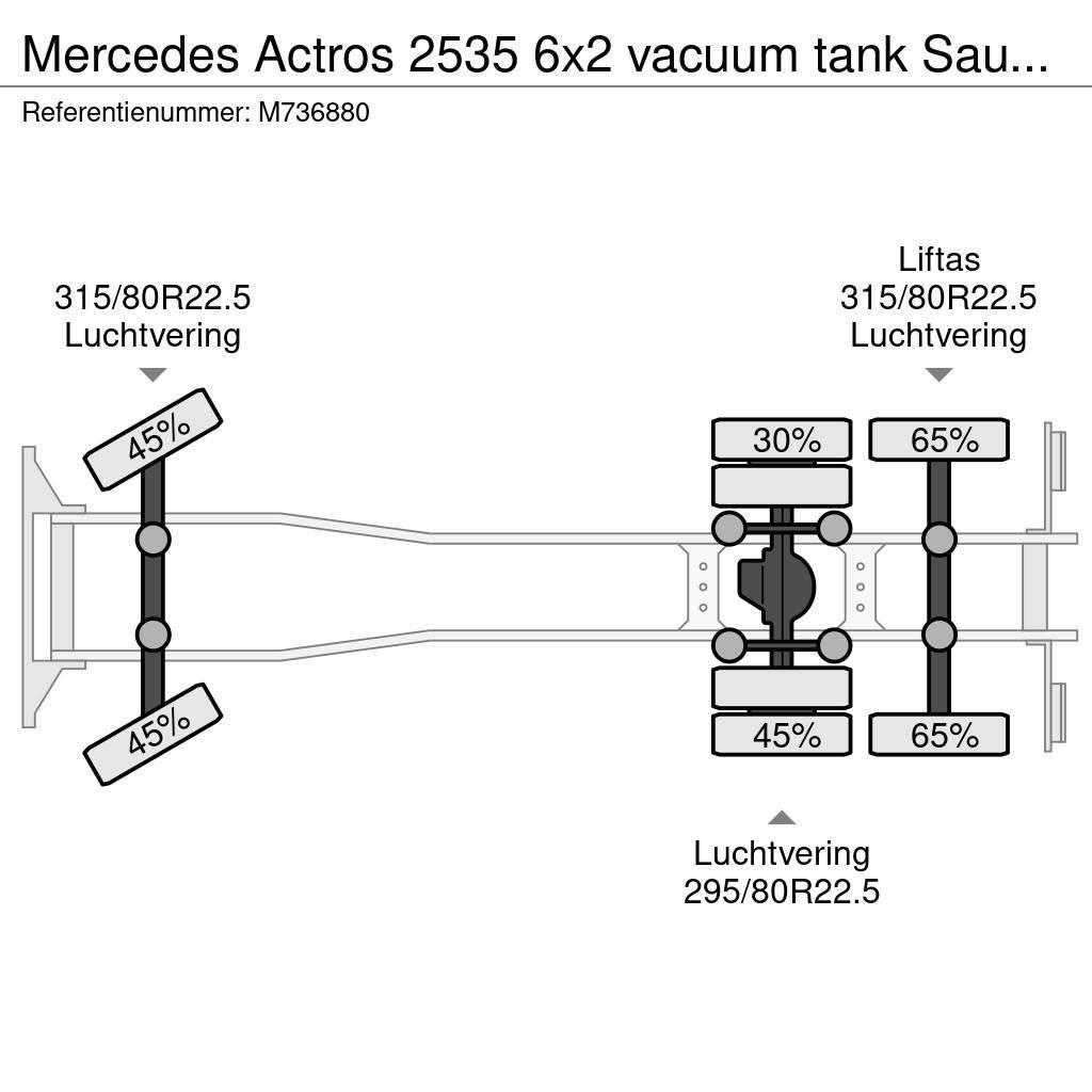 Mercedes-Benz Actros 2535 6x2 vacuum tank Saugbagger Kombi vozila/ vakum kamioni