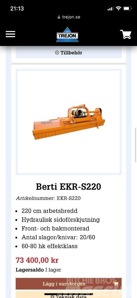 Berti Ekr-s 220 Slaghack Kosilice za livade