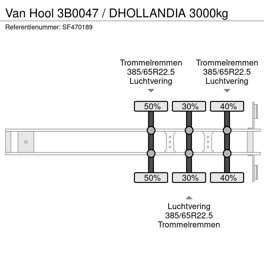 Van Hool 3B0047 / DHOLLANDIA 3000kg Sanduk poluprikolice