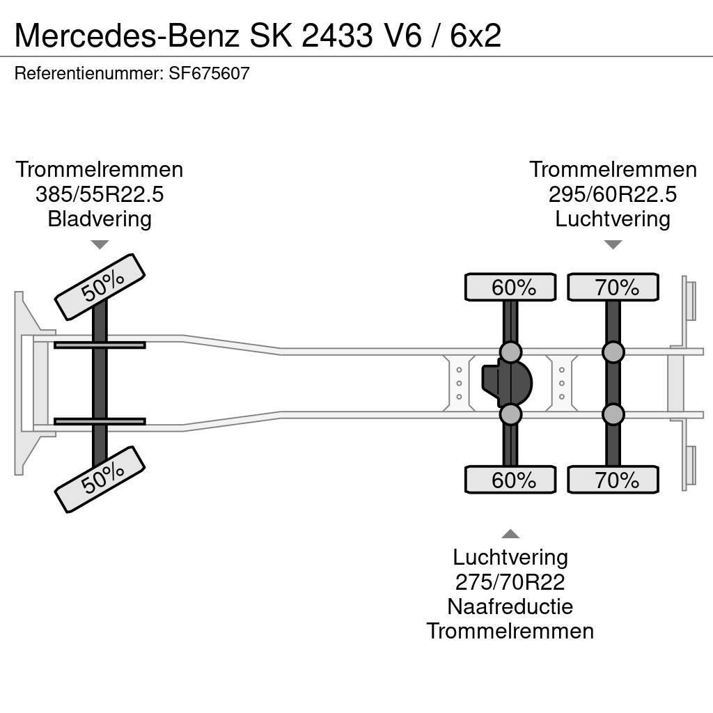 Mercedes-Benz SK 2433 V6 / 6x2 Sanduk kamioni