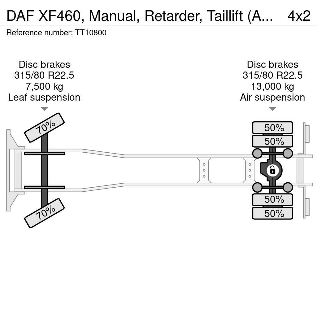 DAF XF460, Manual, Retarder, Taillift (Auffahrrampe, R Kamioni sa otvorenim sandukom