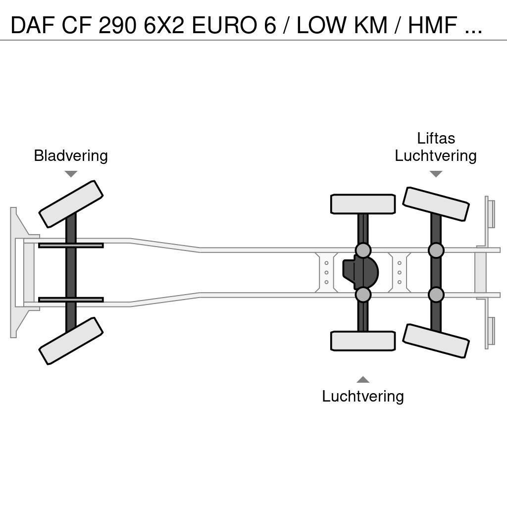 DAF CF 290 6X2 EURO 6 / LOW KM / HMF 3220 K6 / 32 T/M Kamioni sa otvorenim sandukom