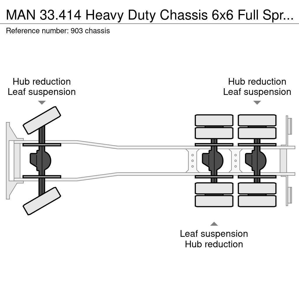 MAN 33.414 Heavy Duty Chassis 6x6 Full Spring Suspensi Kamioni-šasije