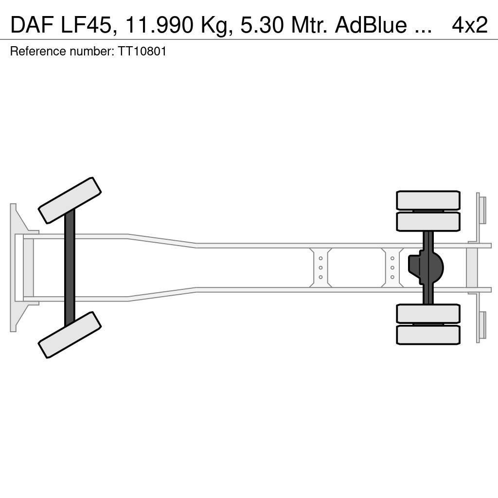 DAF LF45, 11.990 Kg, 5.30 Mtr. AdBlue Kamioni sa otvorenim sandukom