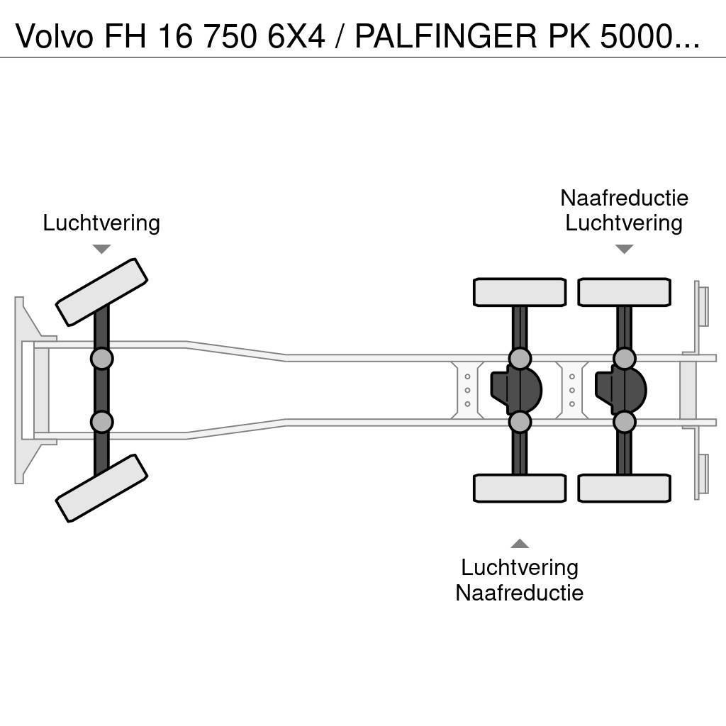 Volvo FH 16 750 6X4 / PALFINGER PK 50002 KRAAN / 50 T/M Polovne dizalice za sve terene