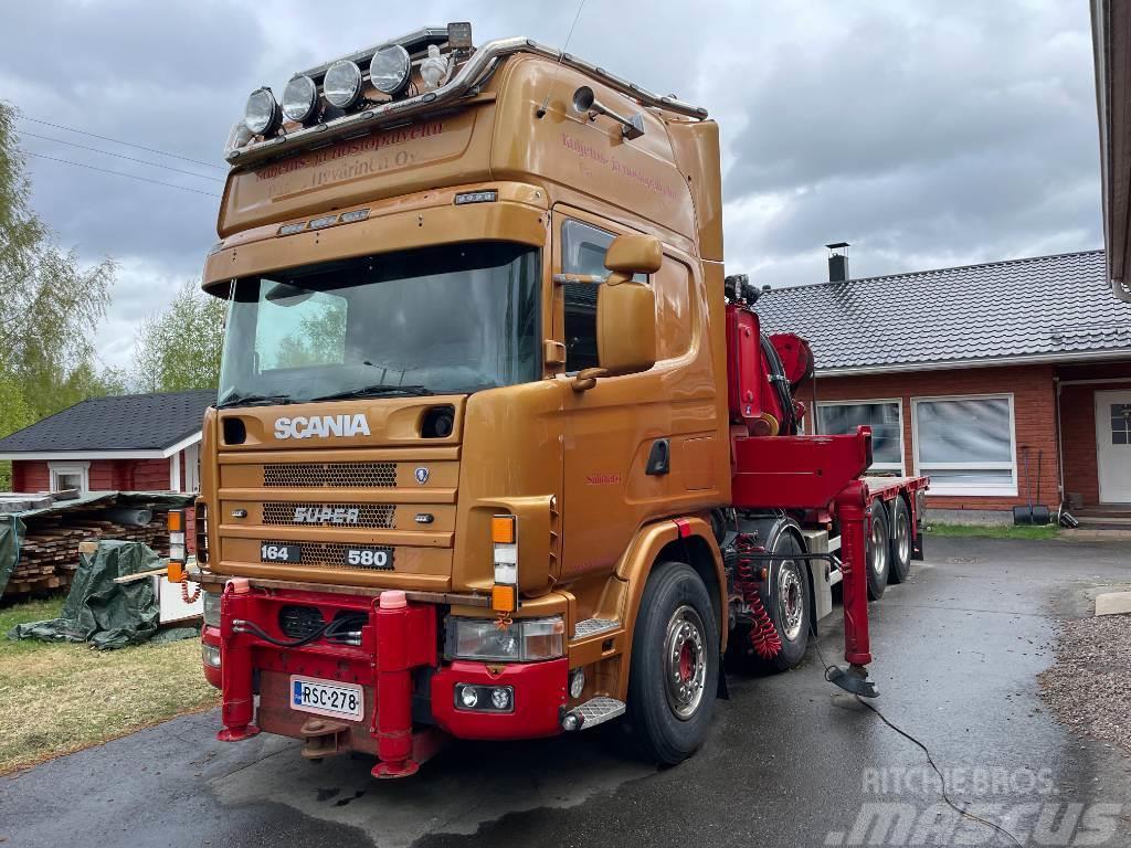 Scania R164 8x2 +Copma 990.6 nosturi+Jibi, kympitys 2028v Kamioni sa kranom