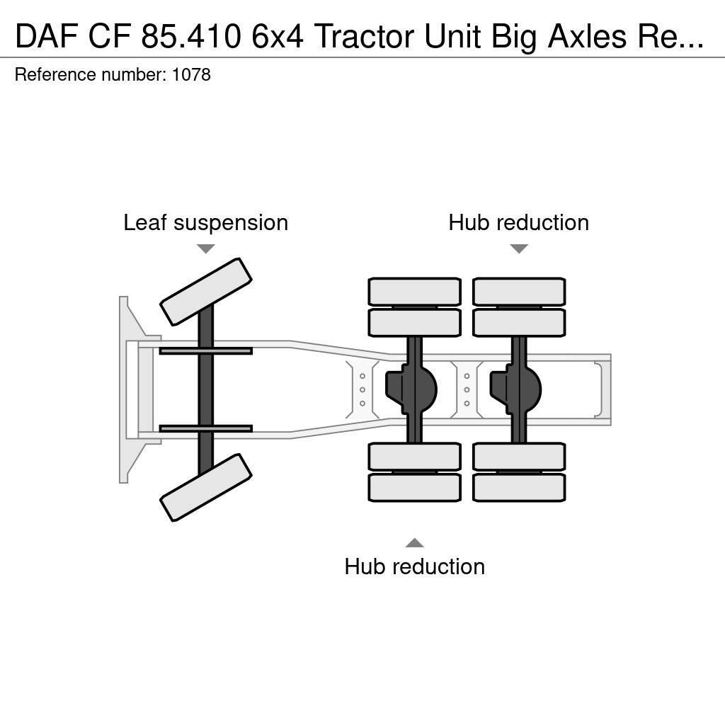 DAF CF 85.410 6x4 Tractor Unit Big Axles Retarder Good Tegljači