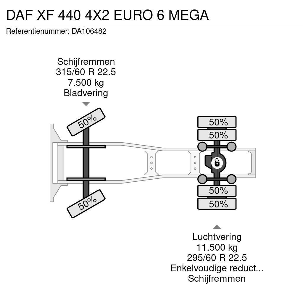 DAF XF 440 4X2 EURO 6 MEGA Tegljači