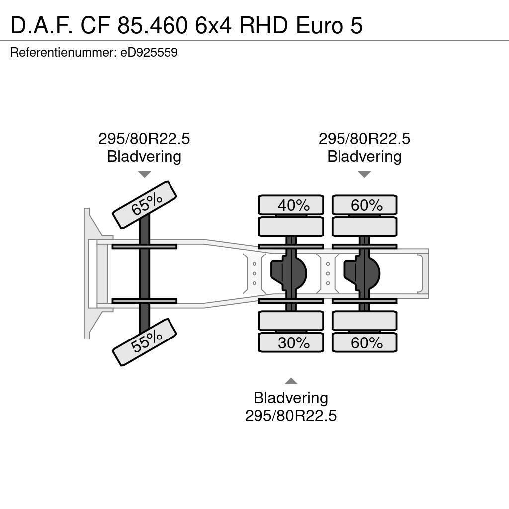 DAF CF 85.460 6x4 RHD Euro 5 Tegljači