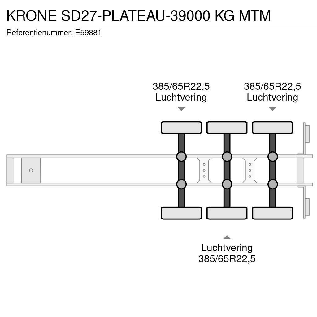 Krone SD27-PLATEAU-39000 KG MTM Poluprikolice sa otvorenim sandukom