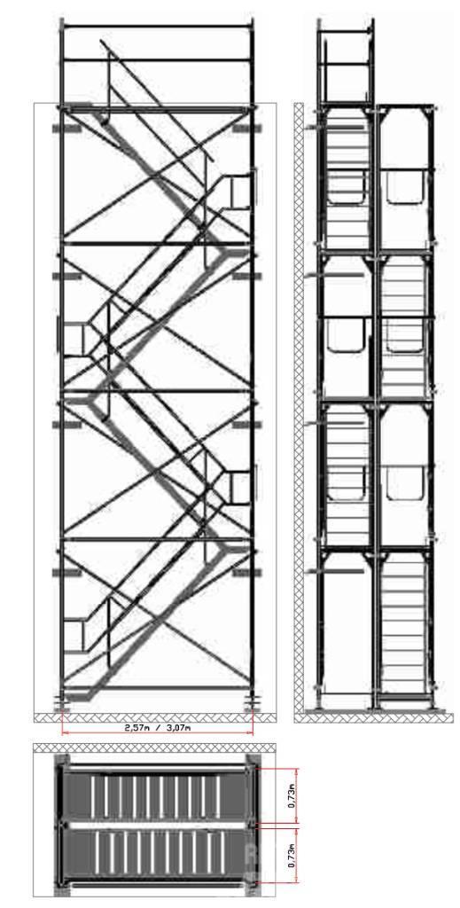  Gerüst Treppe Treppenturm 12m Oprema za skele