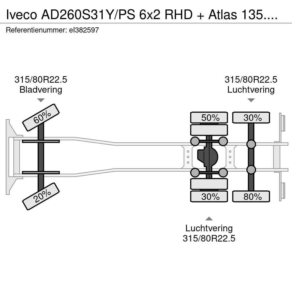 Iveco AD260S31Y/PS 6x2 RHD + Atlas 135.2E-A2 Kamioni sa otvorenim sandukom