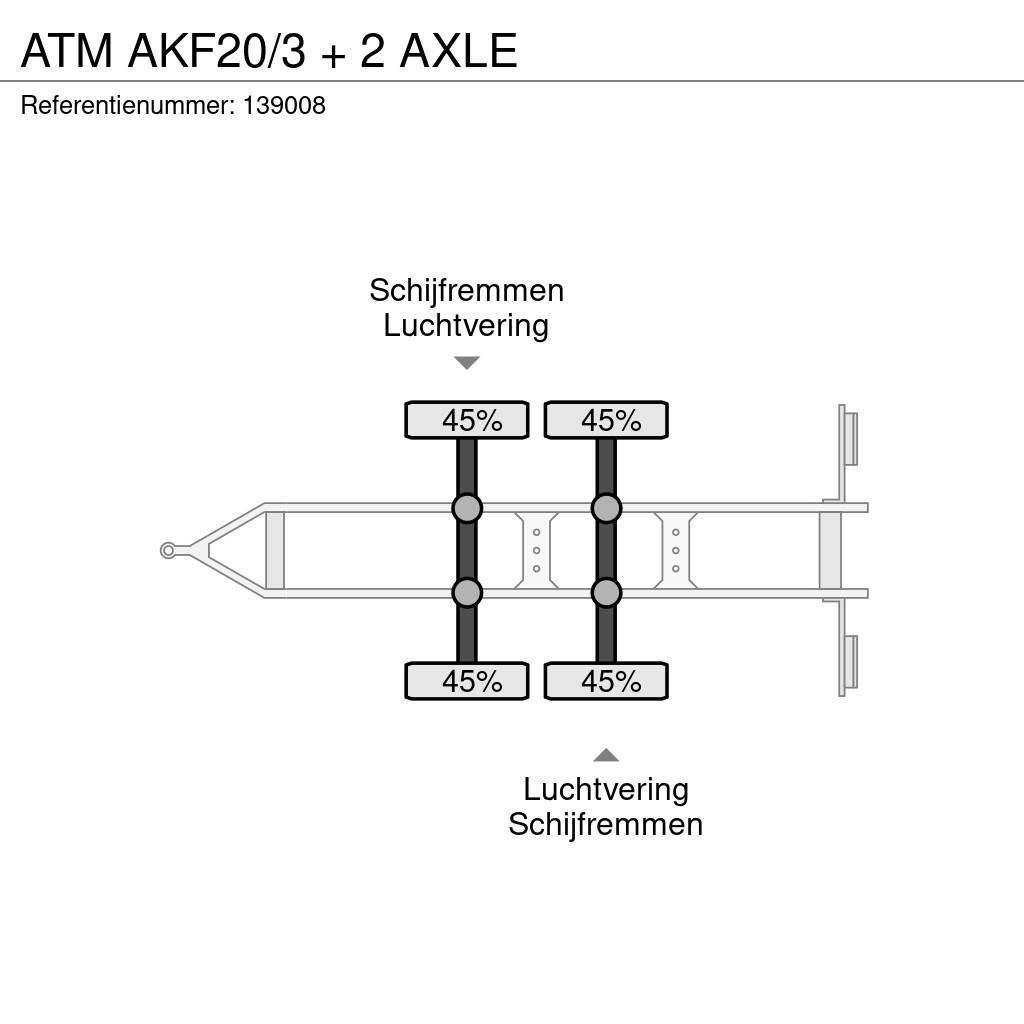 ATM AKF20/3 + 2 AXLE Prikolice platforme/otvoreni sanduk