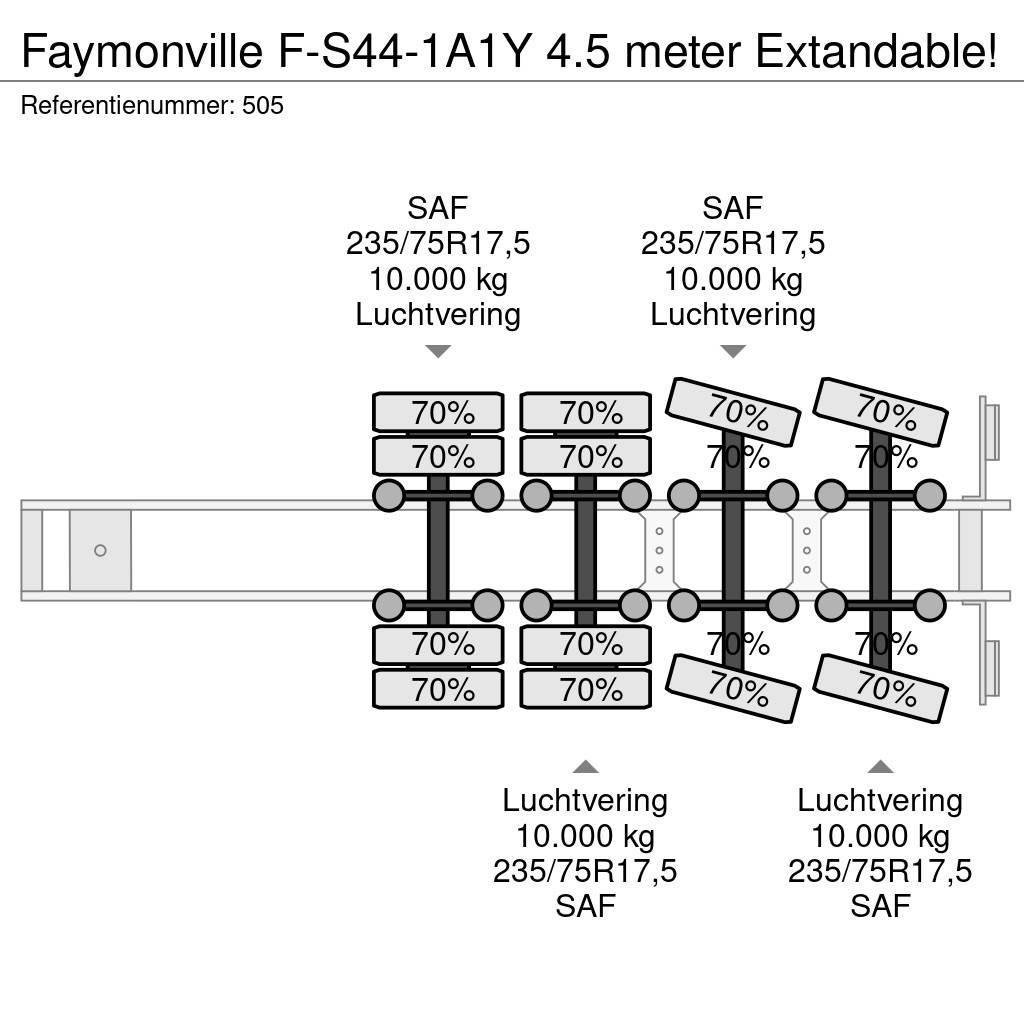 Faymonville F-S44-1A1Y 4.5 meter Extandable! Poluprikolice labudice