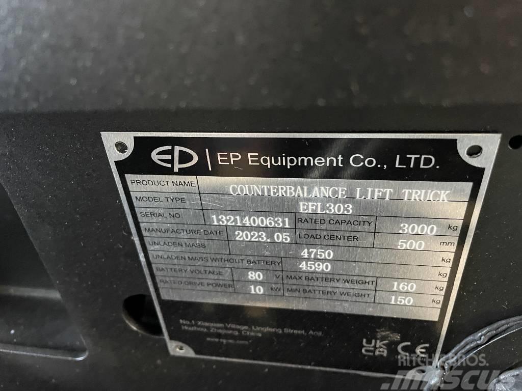 EP EFL303, Triplex, 4800mm, Vollkabine, Lithium Električni viljuškari