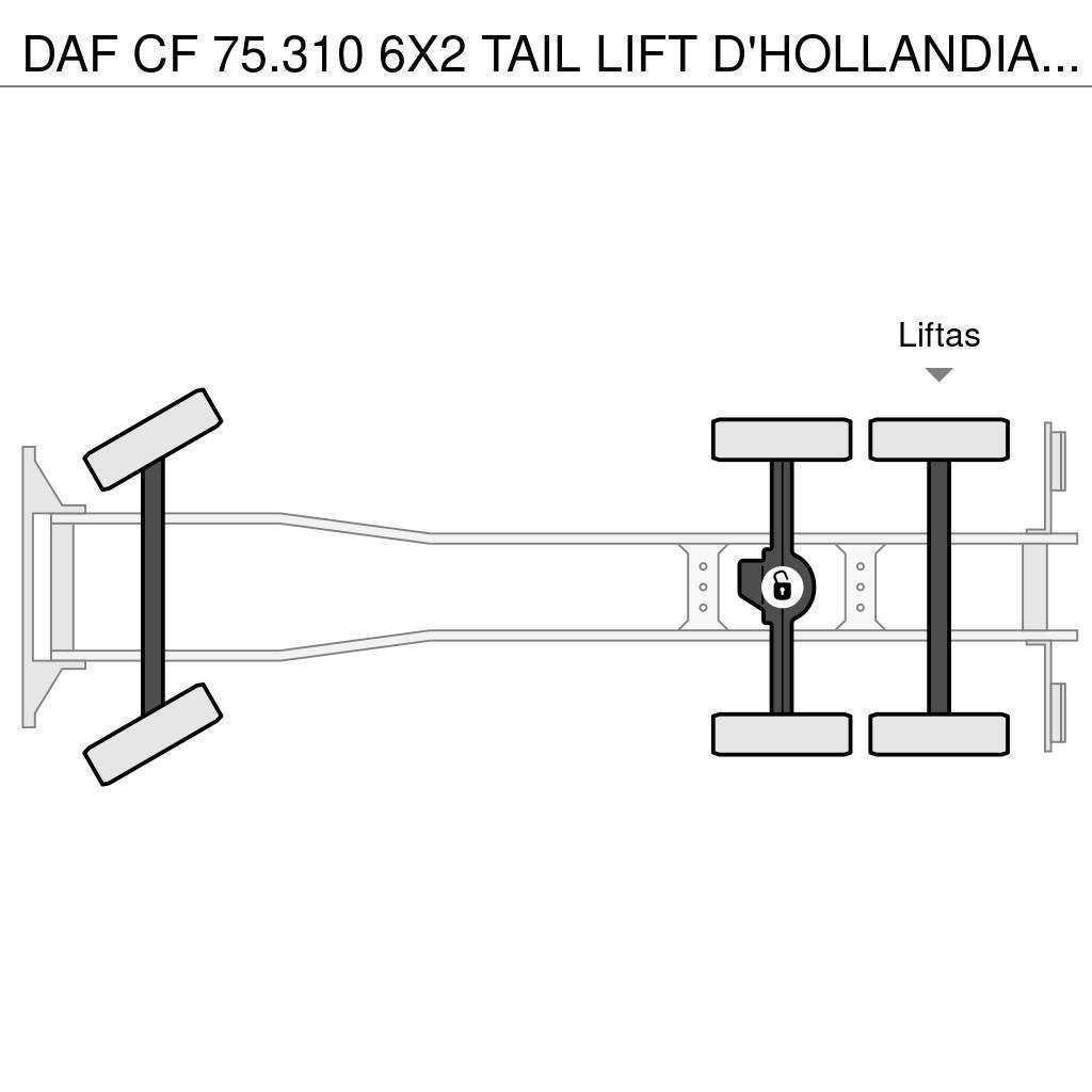 DAF CF 75.310 6X2 TAIL LIFT D'HOLLANDIA 2500 KG - EURO Kamioni sa ciradom