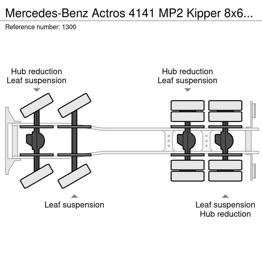 Mercedes-Benz Actros 4141 MP2 Kipper 8x6 V6 Manuel Gearbox Full Kiperi kamioni