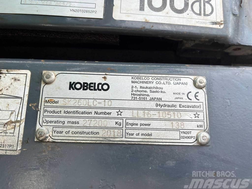 Kobelco SK 260 LC-10 2 BUCKETS / AC / CENTRAL LUBRICATION Bageri guseničari