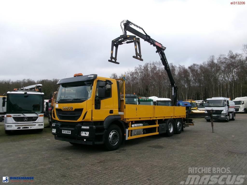 Iveco Stralis 310 6x2 Euro 6 + Atlas 129.3V A11 crane Kamioni sa otvorenim sandukom