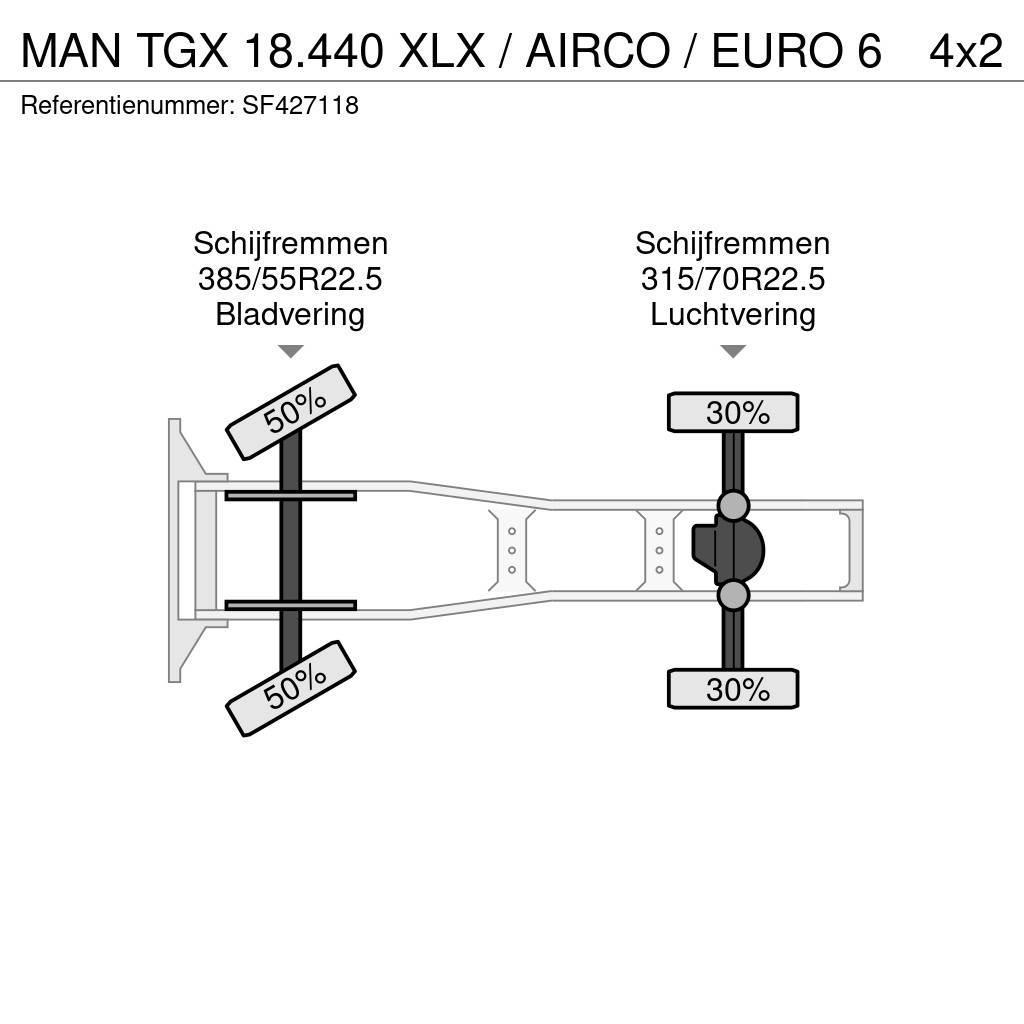 MAN TGX 18.440 XLX / AIRCO / EURO 6 Tegljači