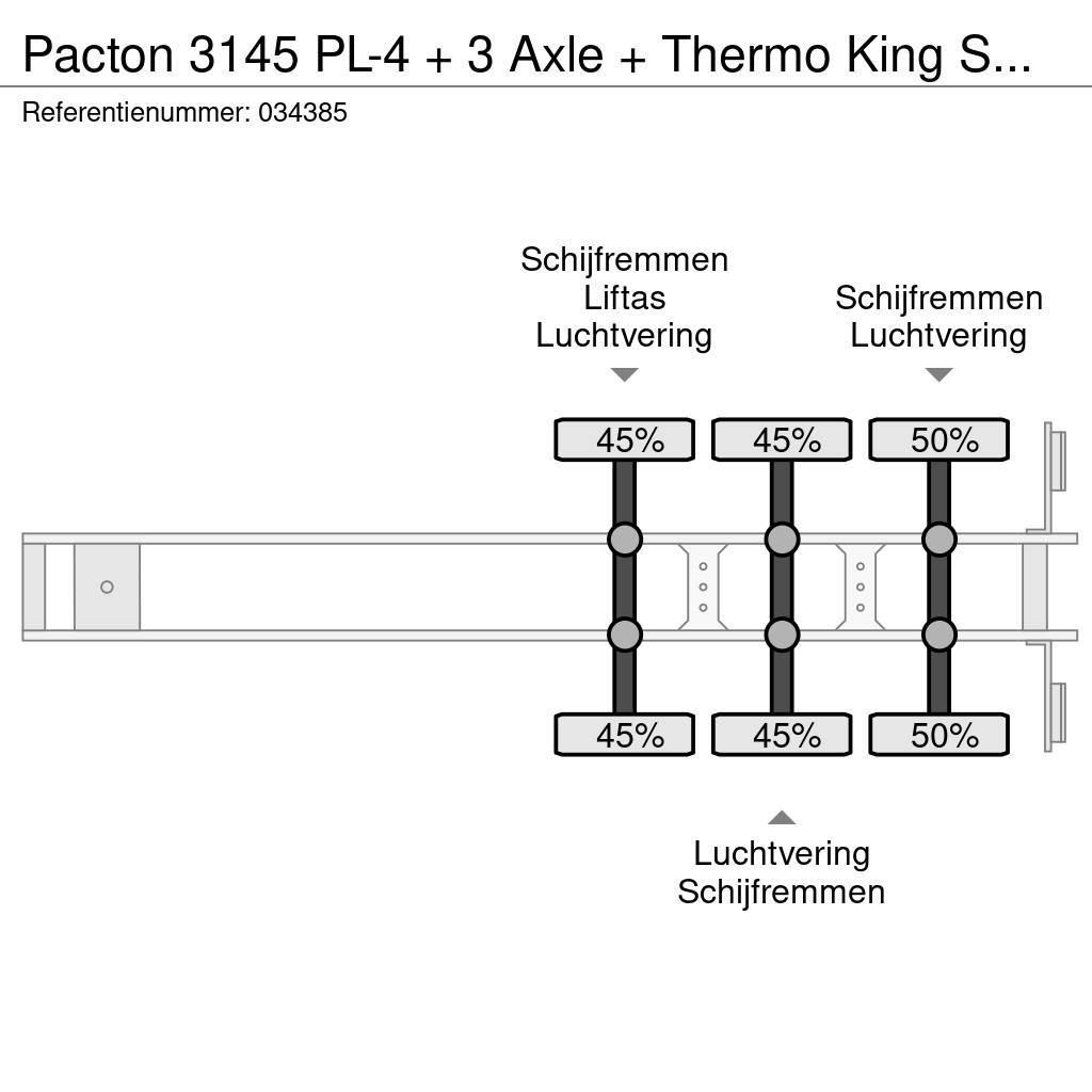 Pacton 3145 PL-4 + 3 Axle + Thermo King SMX SR Poluprikolice hladnjače