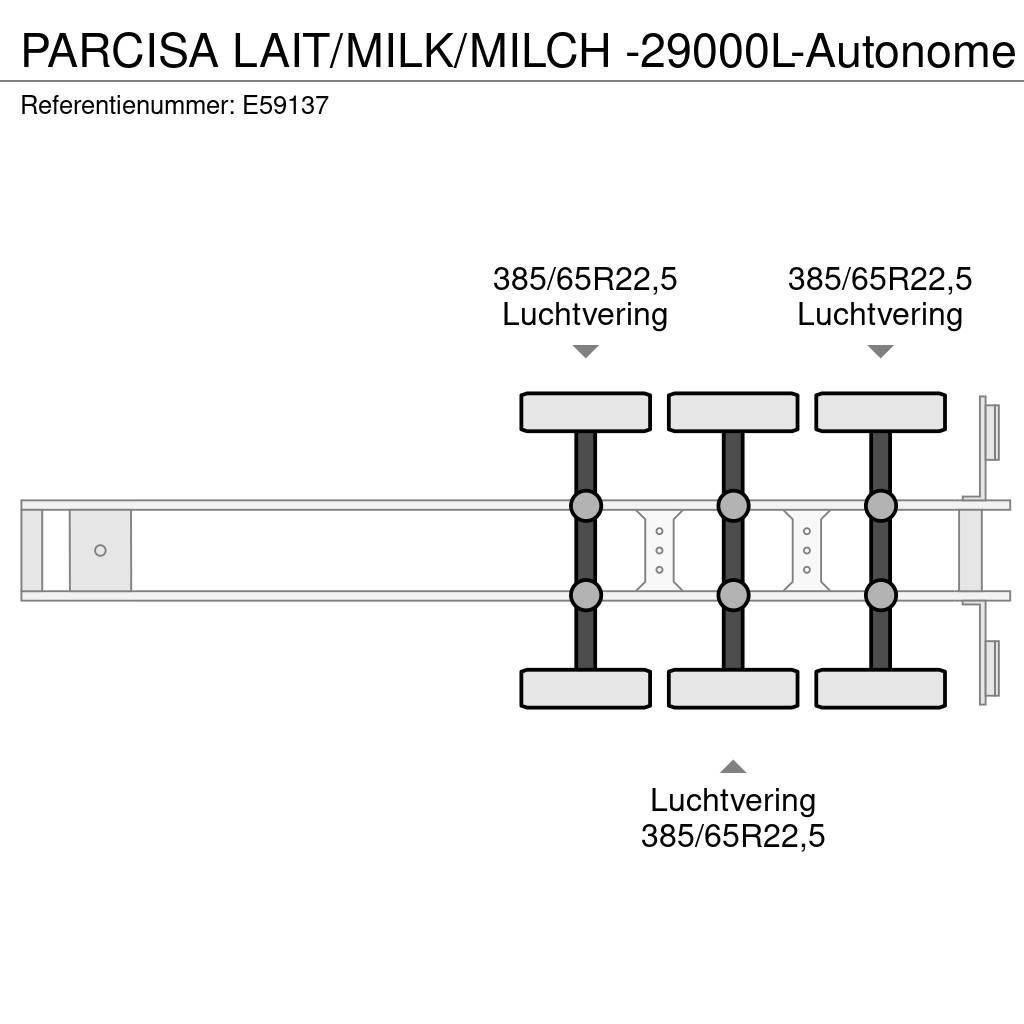  Parcisa LAIT/MILK/MILCH -29000L-Autonome Poluprikolice cisterne