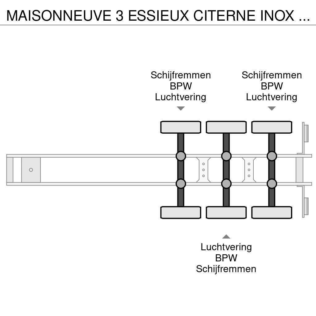 Maisonneuve 3 ESSIEUX CITERNE INOX ISOLEE  - 4 COMPARTIMENTS ( Poluprikolice cisterne