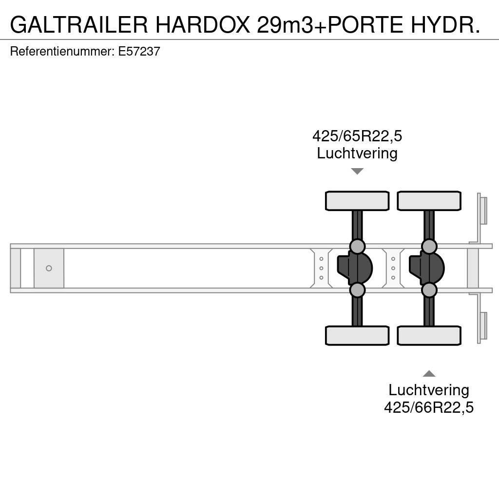  GALTRAILER HARDOX 29m3+PORTE HYDR. Kiper poluprikolice