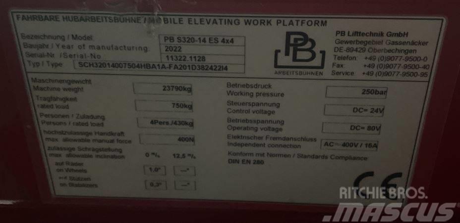 PB S320-14 4x4, high rack lift, 32m,like Holland Lift Makazaste platforme