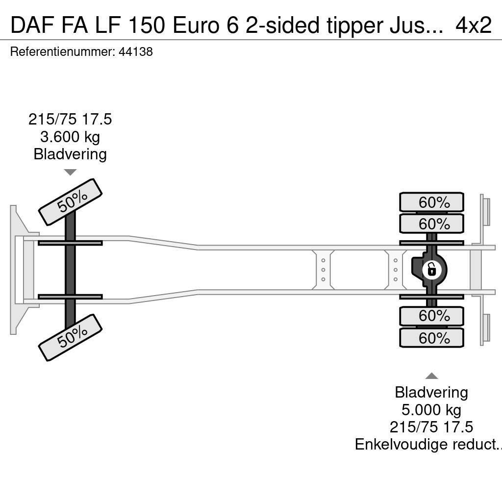 DAF FA LF 150 Euro 6 2-sided tipper Just 94.317 km! Kamioni sa ciradom