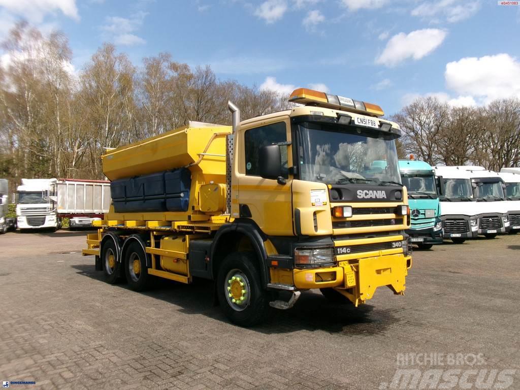 Scania P114-340 CB 6X6 RHD gritter / snow plough Kombi vozila/ vakum kamioni