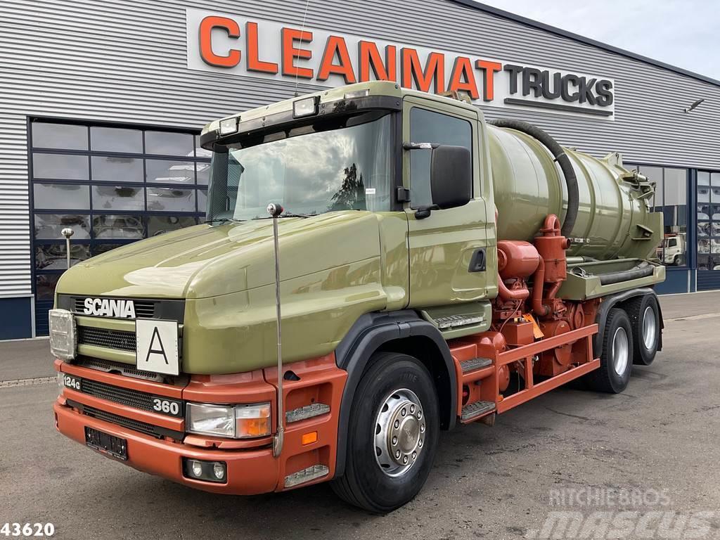 Scania T 124 Euro 2 Manual Assmann Saug aufbau 13m³ Kombi vozila/ vakum kamioni