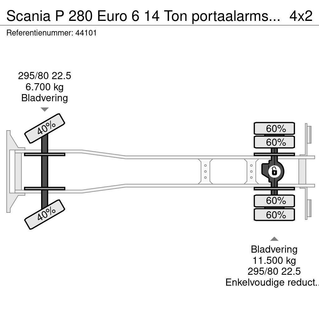Scania P 280 Euro 6 14 Ton portaalarmsysteem Komunalni kamioni