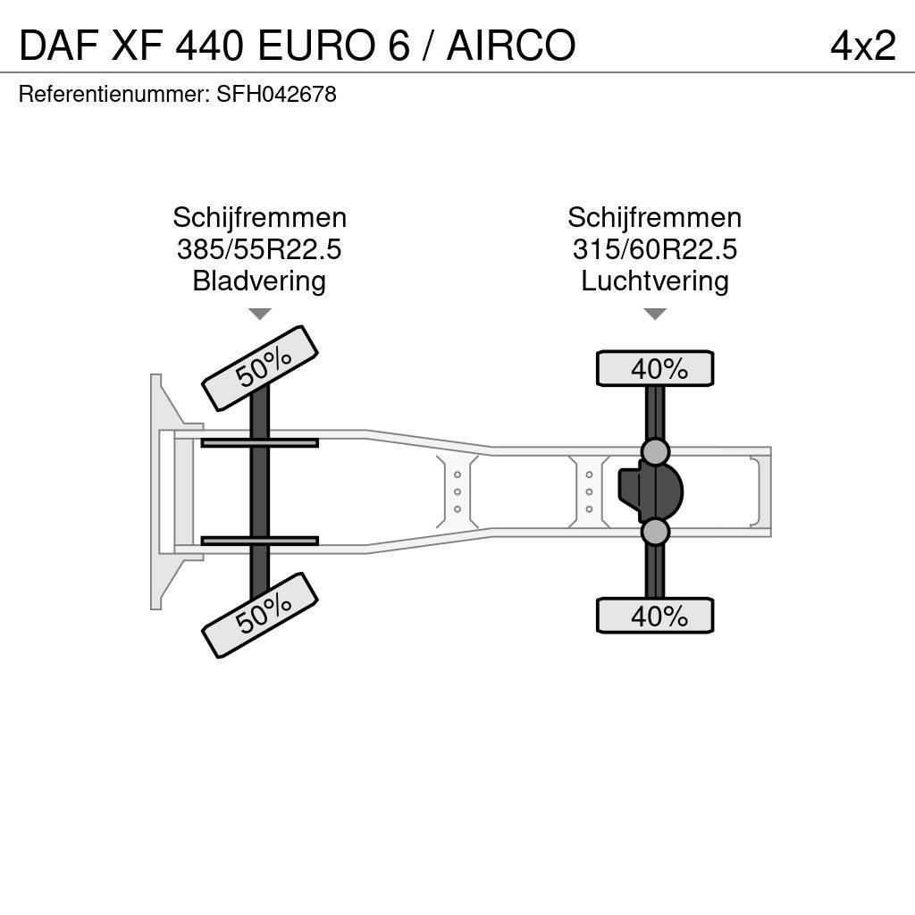 DAF XF 440 EURO 6 / AIRCO Tegljači
