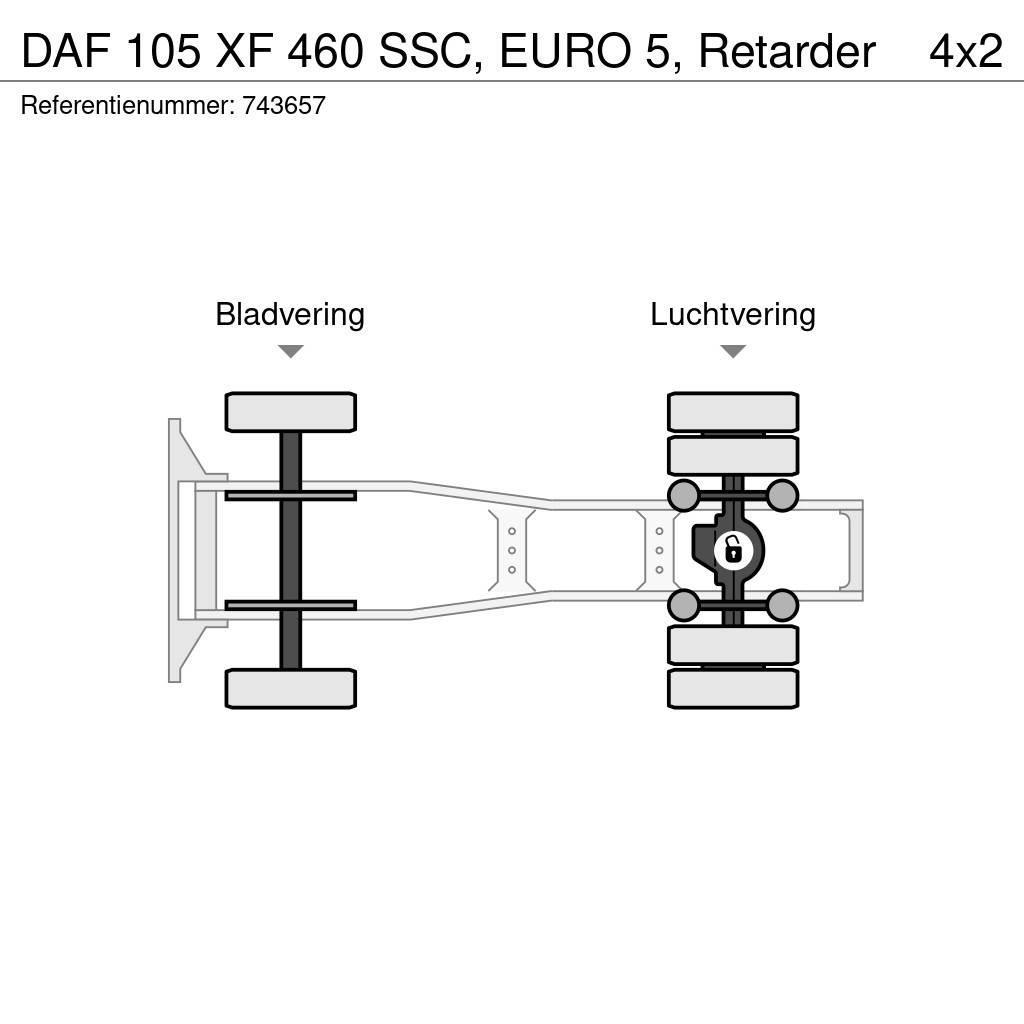 DAF 105 XF 460 SSC, EURO 5, Retarder Tegljači