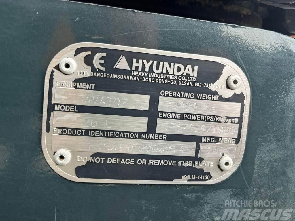 Hyundai HX 220 L ROTOTILT / AC / CENTRAL LUBRICATION / AUX Bageri guseničari